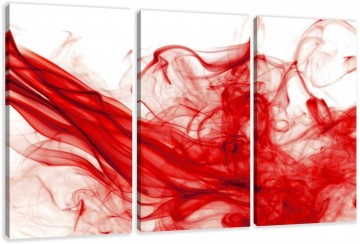 Canvas schilderij 3 luik abstract rood 160 x 90 cm 1120
