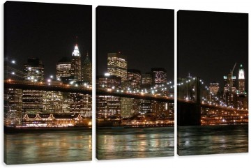 Canvas schilderij 3 luik new york skyline 160 x 90 cm 1008