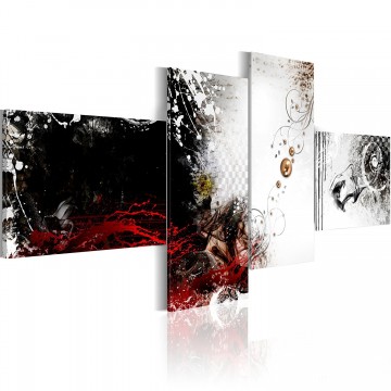 Canvas schilderij 4 luik abstract 1 200 x 90 cm 051490 0