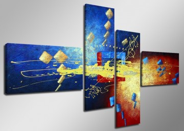 Abstract Blauw 160 x 70 cm