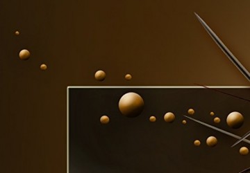 Canvas schilderij 4 luik abstract bruin 2 200 x 90 cm 020101