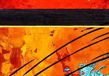 Canvas schilderij 4 luik abstract colourful 2 200 x 90 cm a a 0111 b i 