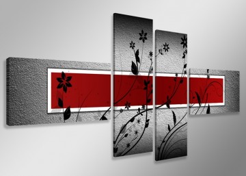 Abstract Flower Rood 160 x 70 cm