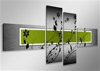 Abstract Flower Groen 160 x 70 cm