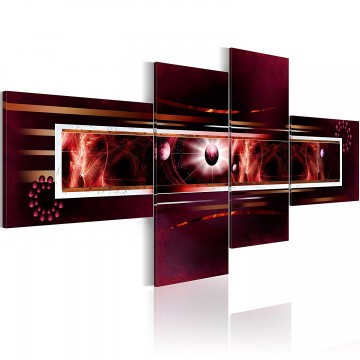 Canvas schilderij 4 luik abstract galaxy 1 200 x 90 cm 051371