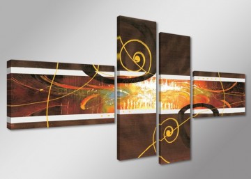 Canvas schilderij 4 luik abstract lava 160 x 70 cm 6537