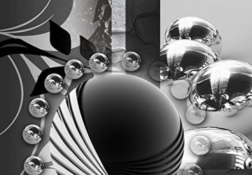 Canvas schilderij 4 luik abstract zwart 2 200 x 90 cm 51482