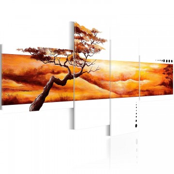 Canvas schilderij 4 luik afrika boom 1 200 x 90 cm 5716