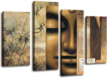 Canvas schilderij 4 luik boeddha 130 x 80 cm 6157