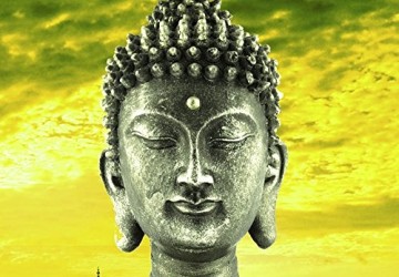 Canvas schilderij 4 luik boeddha groen 3 200 x 90 cm 9060148