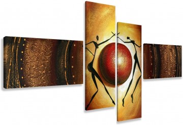 Canvas schilderij 4 luik dancing 195 x 80 cm 6806