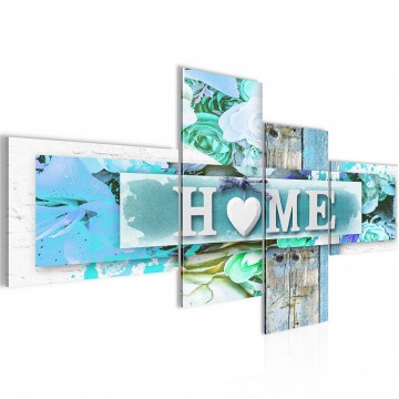 Canvas schilderij 4 luik home 5 200 x 100 cm 80284p