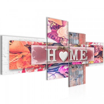 Canvas schilderij 4 luik home 6 200 x 100 cm 80284p