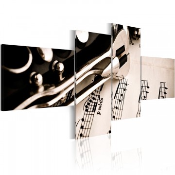Canvas schilderij 4 luik muziek 1 200 x 90 cm 030205  3