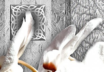 Canvas schilderij 4 luik orchidee grijs 3 200 x 90 cm 020110