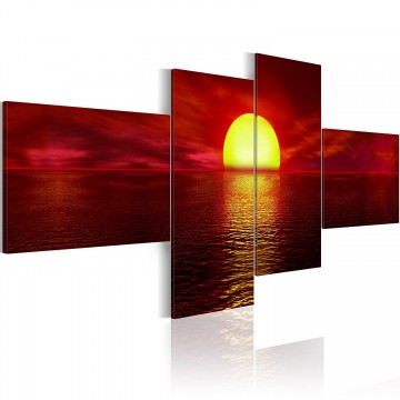 Canvas schilderij 4 luik sunshine 1 200 x 90 cm 030212  77