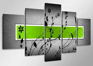 Abstract Flower Groen 160 x 80 cm