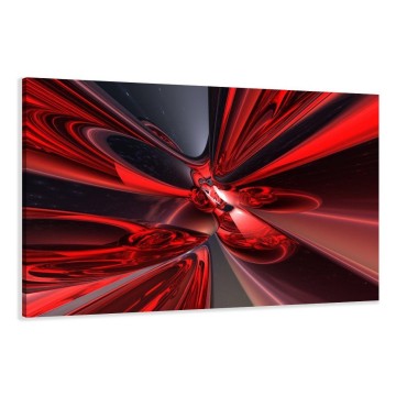 Canvas schilderij abstract rood 120 x 80 cm 5137