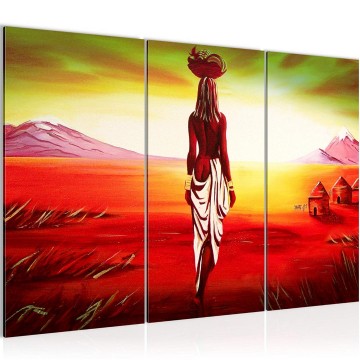 Canvas schilderij afrika masai 1 130 x 80 cm 001631