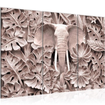 Canvas schilderij afrika olifant 8 130 x 80 cm 15331