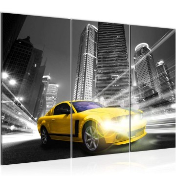 Canvas schilderij auto stad 4 130 x 80 cm 011031