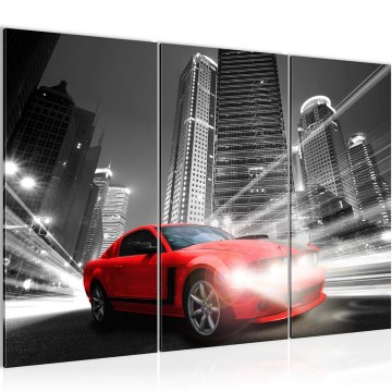 Canvas schilderij auto stad 5 130 x 80 cm 011031