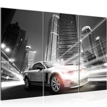 Canvas schilderij auto stad 6 130 x 80 cm 011031