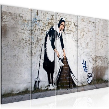 Canvas schilderij banksy   carpet 1 220 x 80 cm 