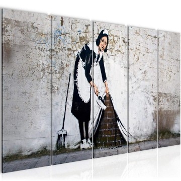 Canvas schilderij banksy   carpet 2 170 x 60 cm 301756b