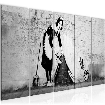 Canvas schilderij banksy   carpet 3 170 x 60 cm 301756c