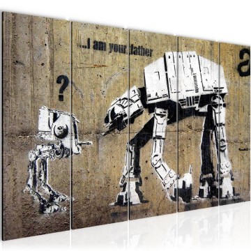 Canvas schilderij banksy   im your father 170 x 60 cm 302056a