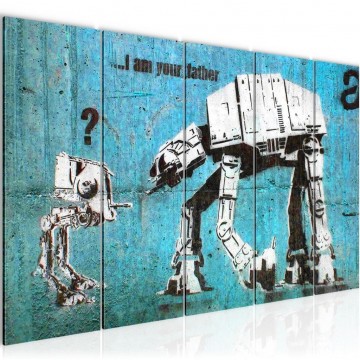 Canvas schilderij banksy   im your father 170 x 60 cm 302056b