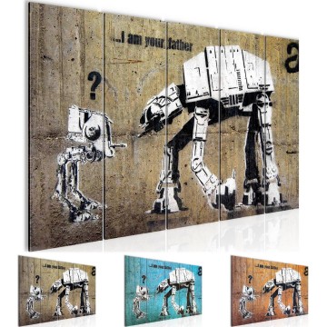 Canvas schilderij banksy   im your father1 200 x 80 cm wwwuwhuisinrichtingnl 0