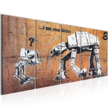 Canvas schilderij banksy   im your father4 200 x 80 cm wwwuwhuisinrichtingnl