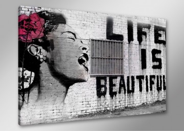 Banksy - Life is Beautiful 80 x 60 cm