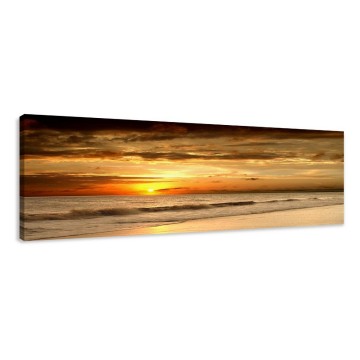 Canvas schilderij beautiful sunset 120 x 40 cm 5703
