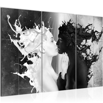 Canvas schilderij black  white 3 130 x 80 cm 005031