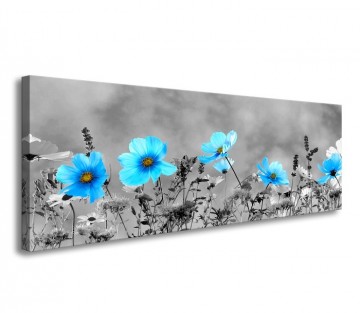 Canvas schilderij bloemen 120 x 40 cm 5733