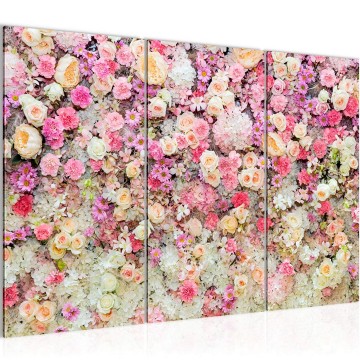 Canvas schilderij bloemen vintage 6 130 x 80 cm 015431