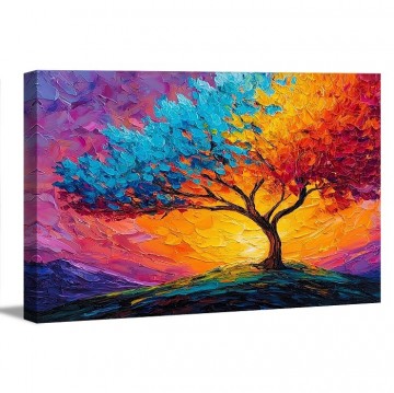 Canvas schilderij boom 120 x 80 cm 5081