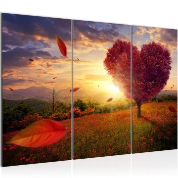 Canvas schilderij boom hart 1 130 x 80 cm 605831