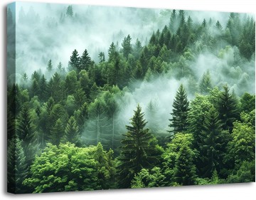 Canvas schilderij bos natuur 120 x 80 cm 5052