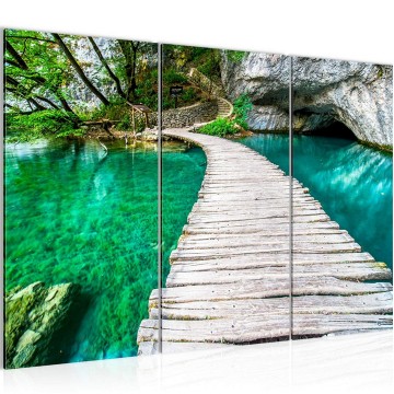 Canvas schilderij bospad 11 130 x 80 cm 607431