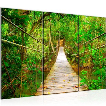 Canvas schilderij bospad 12 130 x 80 cm 607431