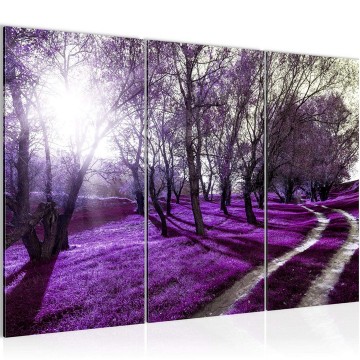 Canvas schilderij bospad 6 130 x 80 cm 004431