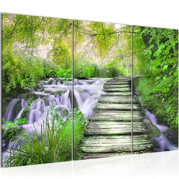 Canvas schilderij bospad 7 130 x 80 cm 612531