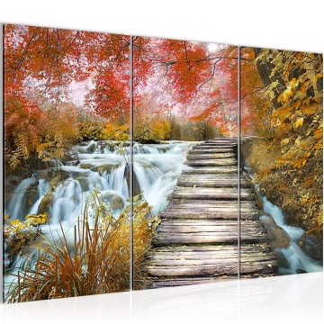 Canvas schilderij bospad 8 130 x 80 cm 612531