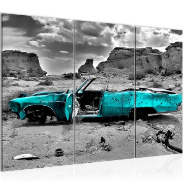 Canvas schilderij classic car route 66 12 130 x 80 cm 602231