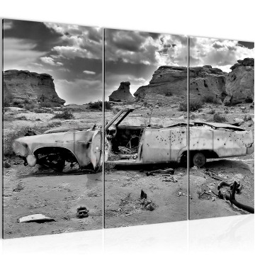 Canvas schilderij classic car route 66 13 130 x 80 cm 602231