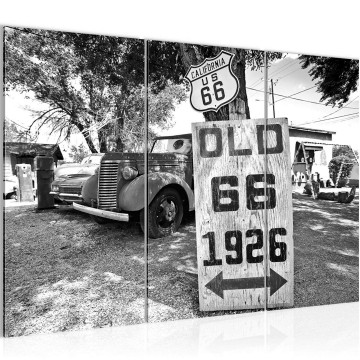 Canvas schilderij classic car route 66 3 130 x 80 cm 609831